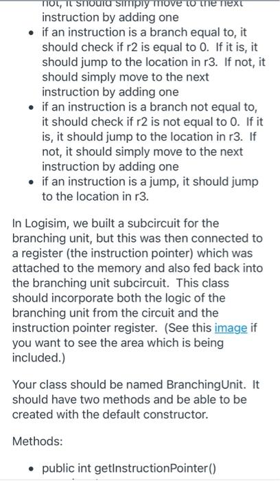 top all we wanna do is write a java code which "instruction