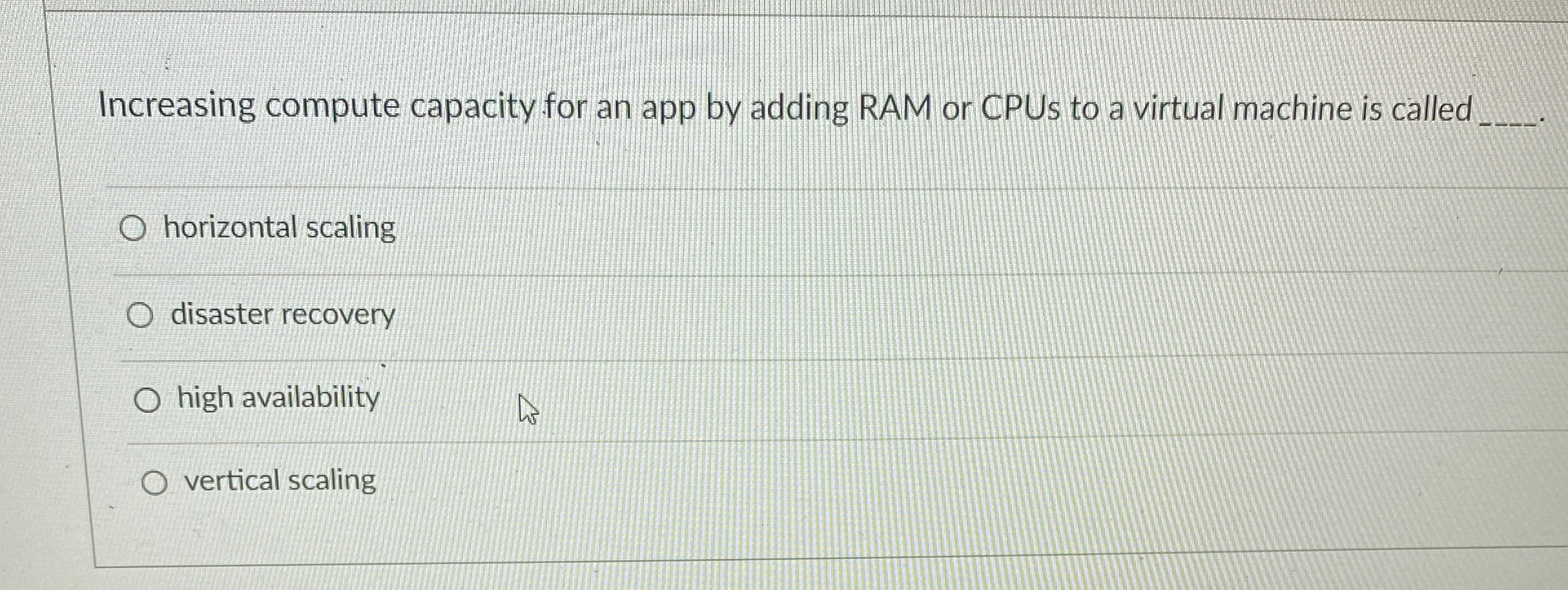  Increasing compute capacity for an app by adding RAM or CPUs