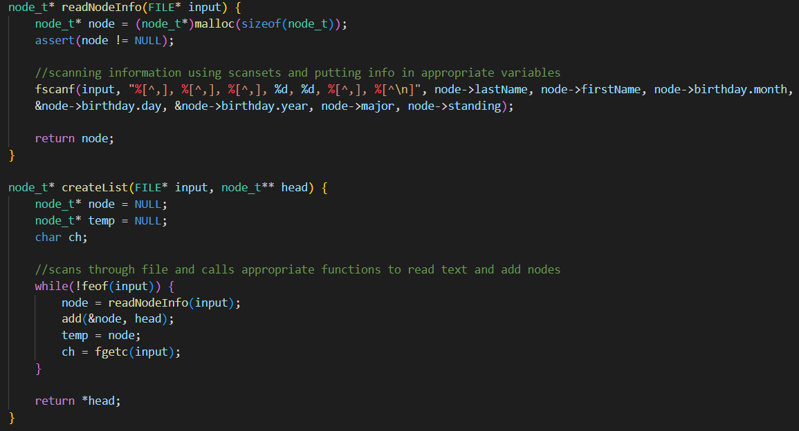 of a previous program I did, so I will provide that code