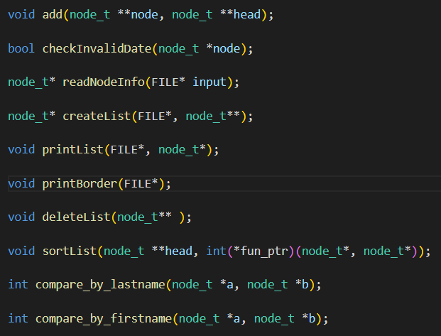 store the input in a linked list, sort it by either first