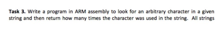  using arm7 .s lpc2148. Task 3. Write a program in ARM