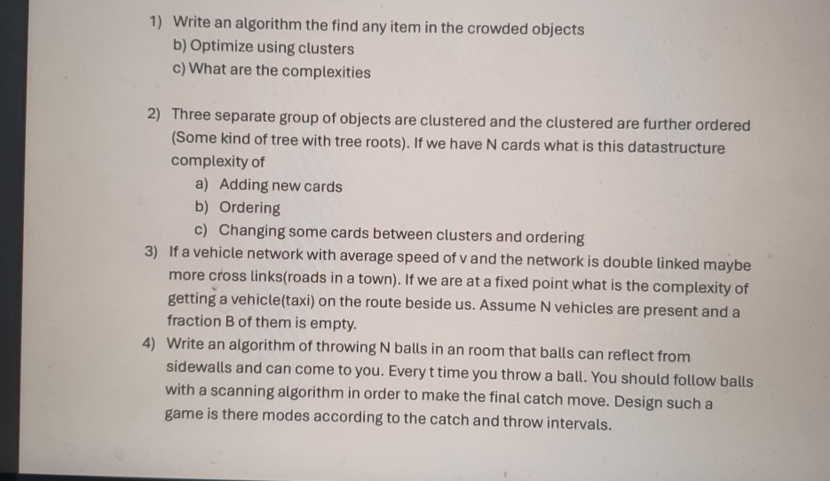  Write an algorithm the find any item in the crowded objects