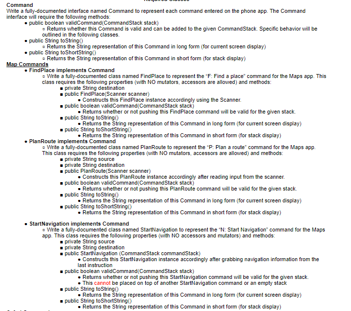 The following program has to be created in Java: Command Write a