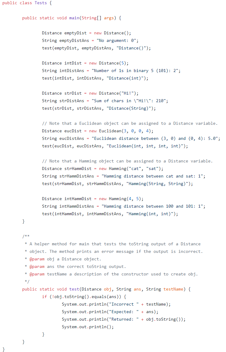 TODO section says. Will thumbs up! (the Hamming distance between two strings