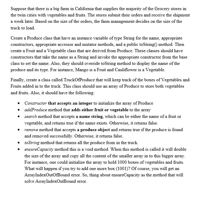  I want you to write a code in java. Suppose that