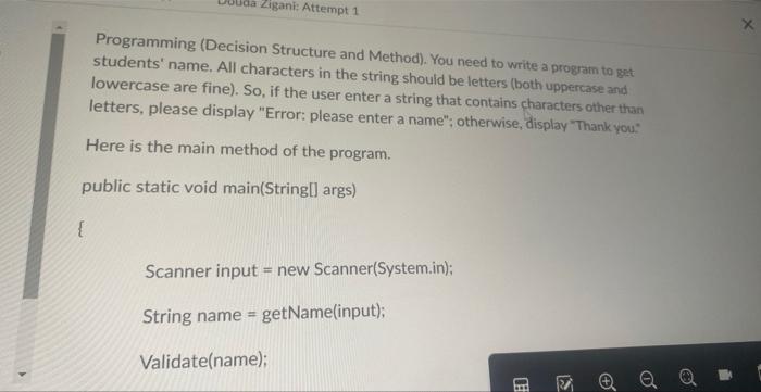  Programming (Decision Structure and Method). You need to write a program