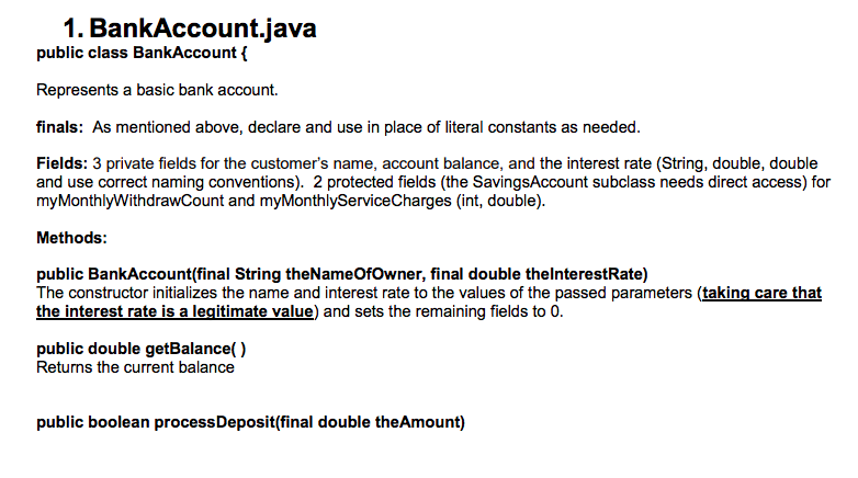 and interfaces REQUIREMENTS You will submit all source code files (4 in