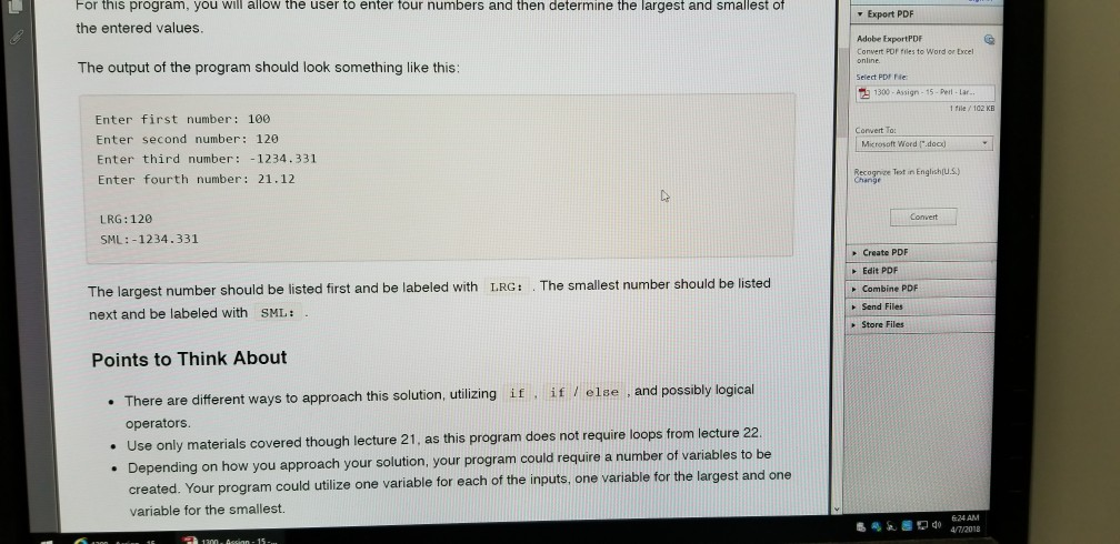 How do I write this program? Out of town on a family