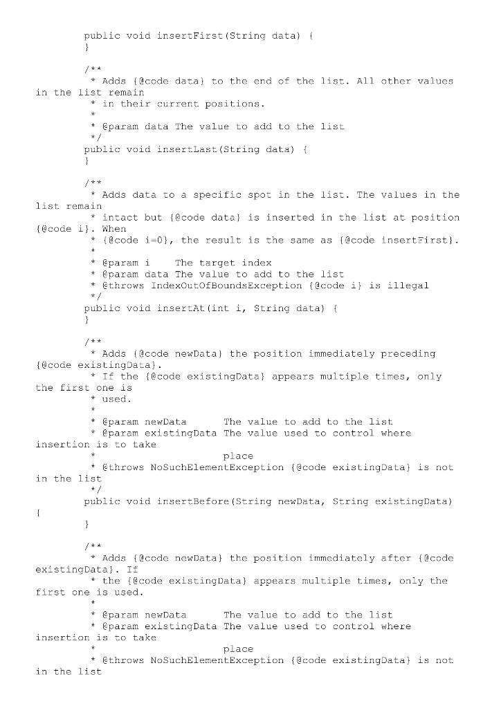 in the list, 1 the second element, and so on. Do not