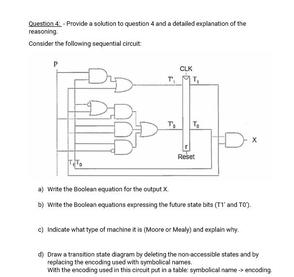 Question 4 - Provide a solution to question 4 and a