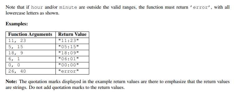 this order: hour: an integer representing an hour of the day. Valid