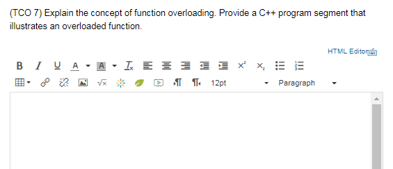  Explain the concept of function overloading. Provide a C++ program segment