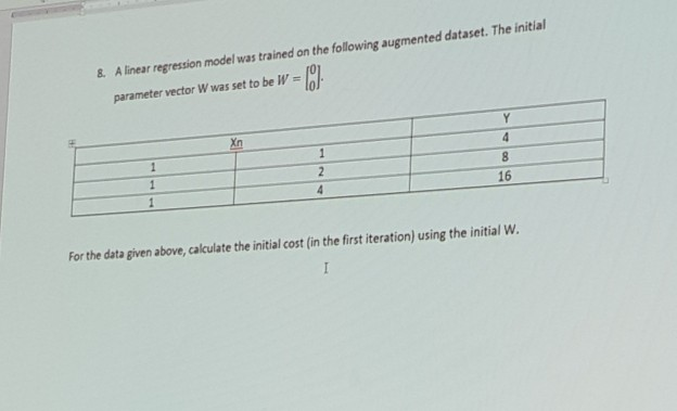 mchine learing course & A linear regression model was trained on