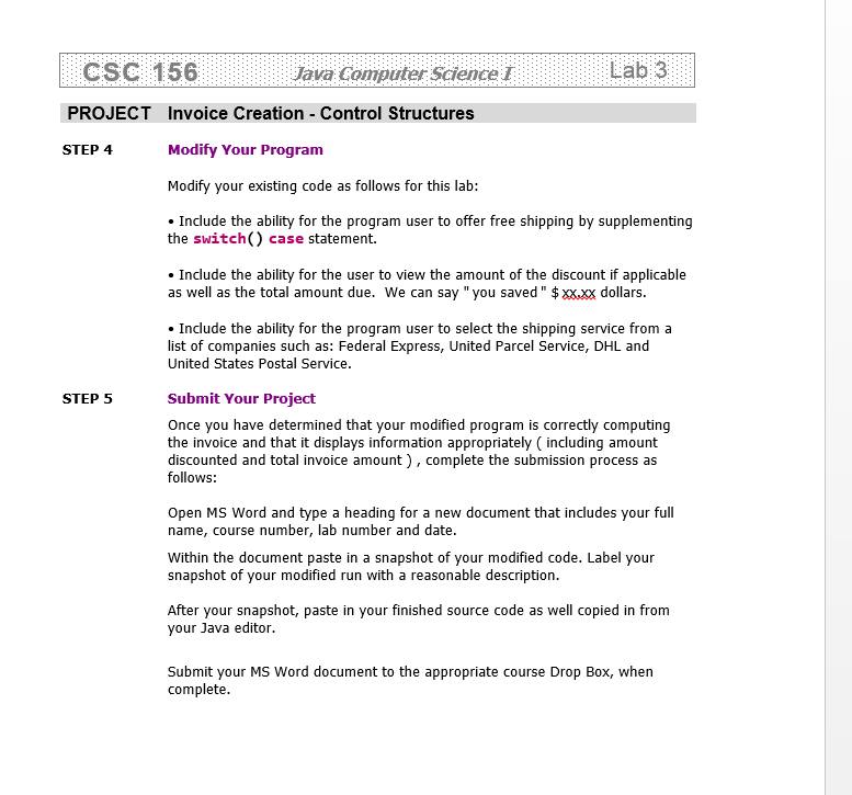 shown in Figure 1, which follows Then compile and run your program,