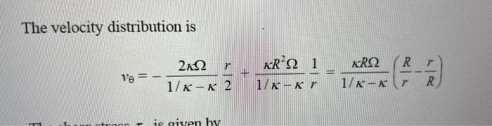 v theta (r). Solve it on your own. Next, Use the expression