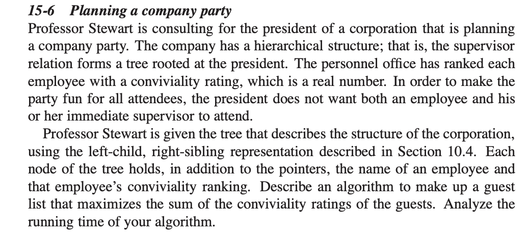 whose vertices are the employees and which represents the management hierarchy. (That