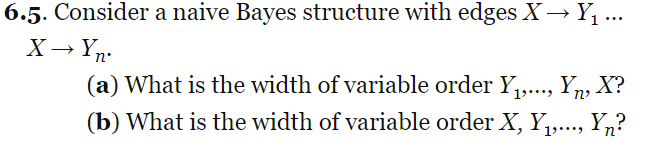  6.5. Consider a naive Bayes structure with edges X - Y