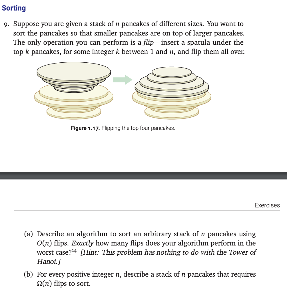 Please write a full answer and give a good explanation! Sorting