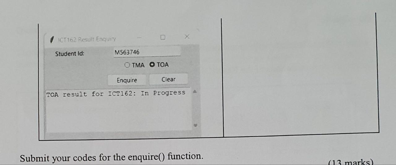 "In Progress". The initial design of the GUI is shown in Figure