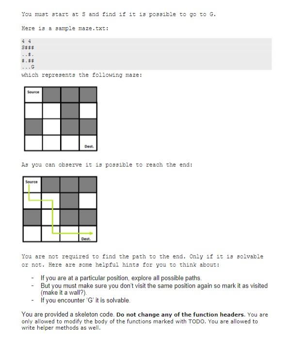 char[][] maze; static int m, n; // dimensions of the maze; row