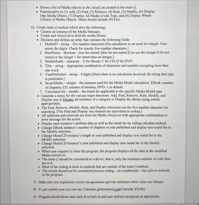 minimum the following: - Member variables (attributes): id (exactly 5 number characters),