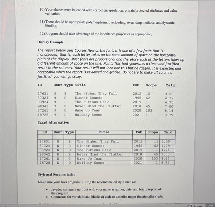 title (string that can be more than one word), year published (integer