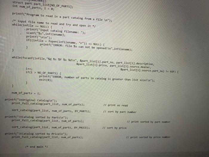 to input the name of the input file the command line. If