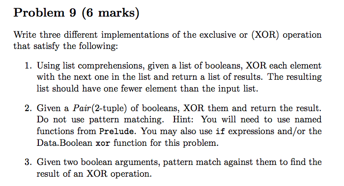 given four arguments returns a triple of booleans representing the following: 1.