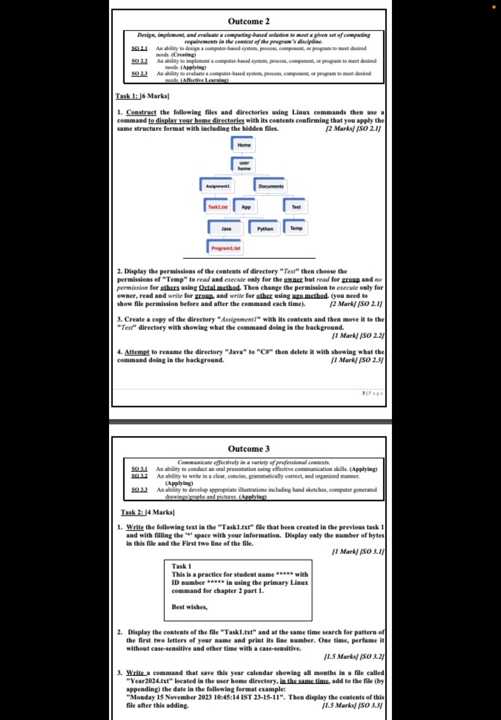  Outcome 2 Design, implement, and evaluate a computing-based solution to meet