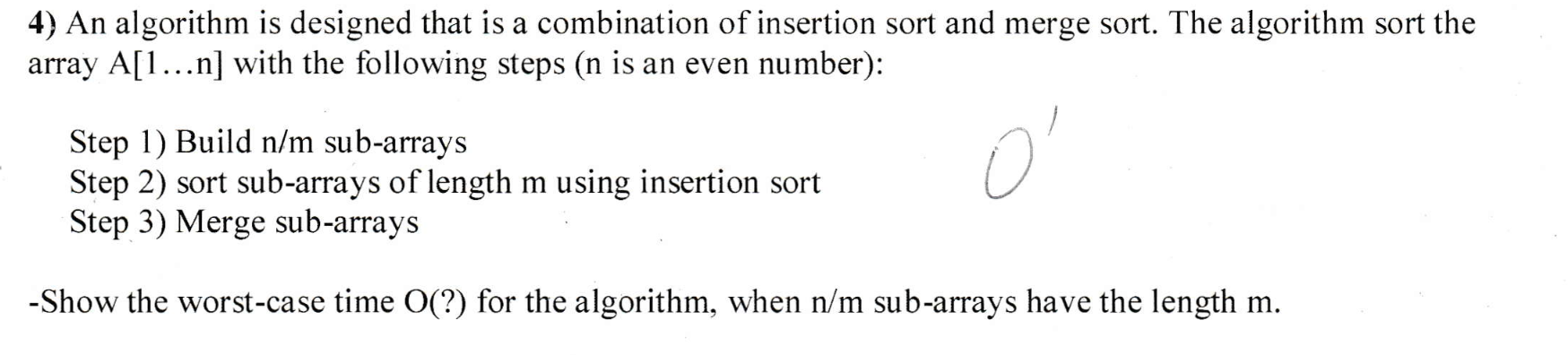 Show the worst-case time O(?) for the algorithm Please use the the