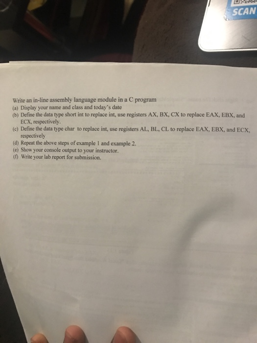 please type it so that i can copy the code SCAN Write