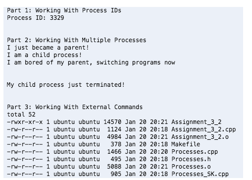 external OS command if (process_id != 0) { cout return 0; }