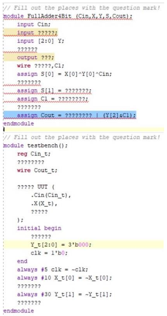 out the places vith the question mark! ladder 4B1t in. X out
