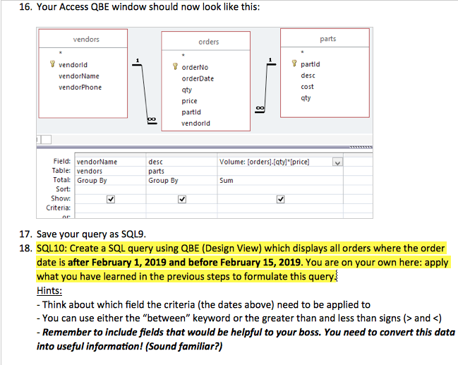 ISM-360 Access Lab 2 Homework. Please help :) SQL10: Create a SQL
