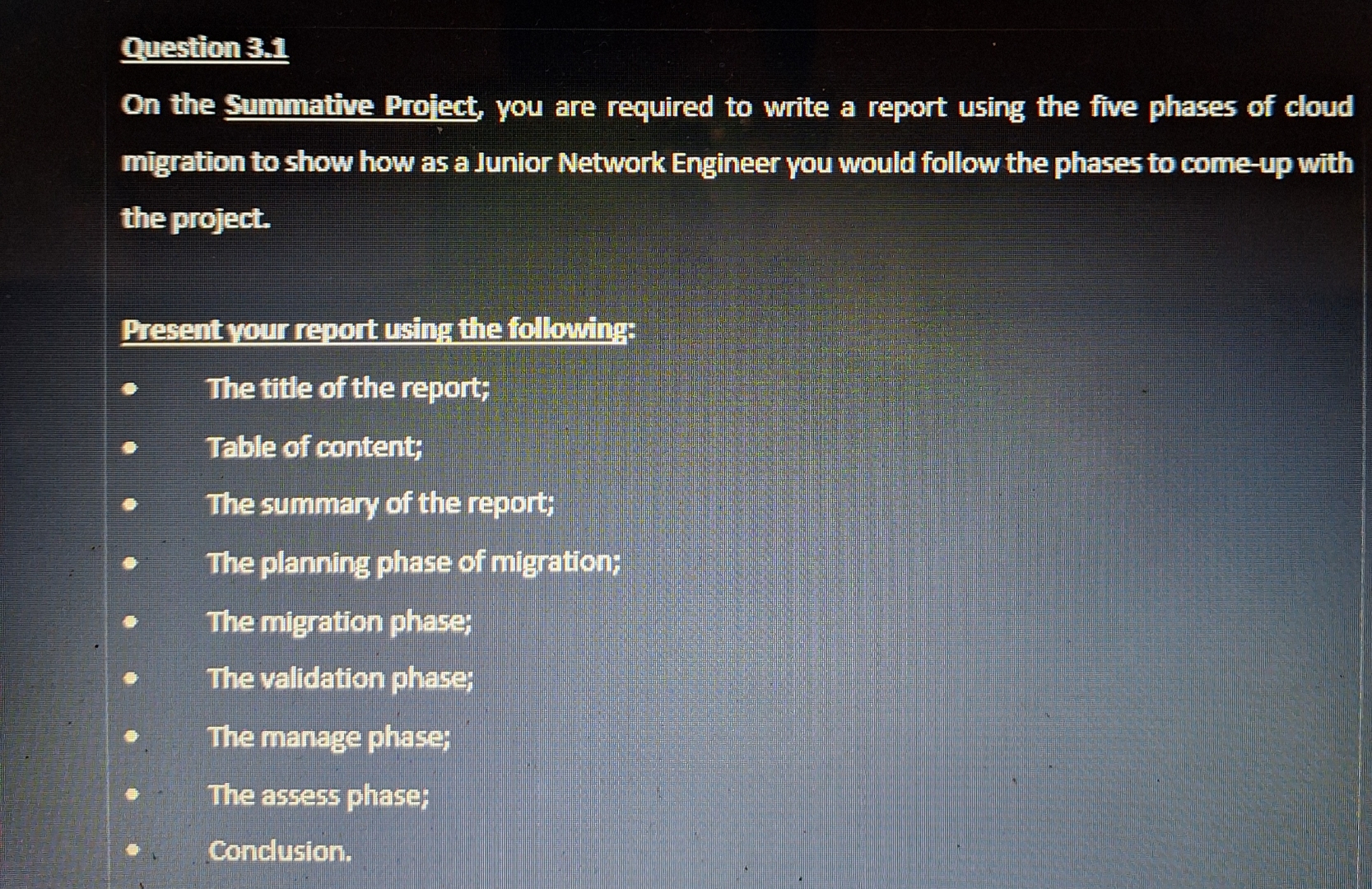 You as a Junior Network Engineer have been tasked to design