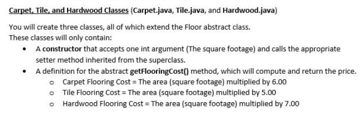 an object-oriented program that calculates a price quote for installing different types