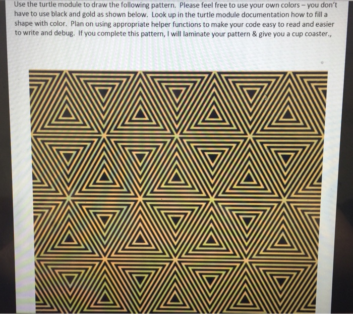  Use python Use the turtle module to draw the following pattern.