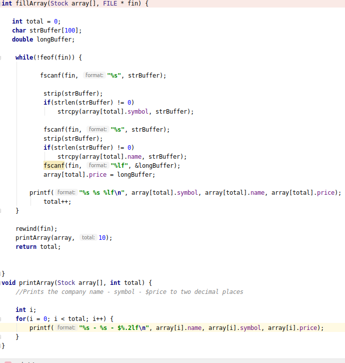 Hello I am working on a fillArray and printArray methoid but it