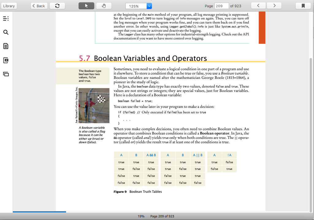 must be in java Using the truth tables on page 209 as