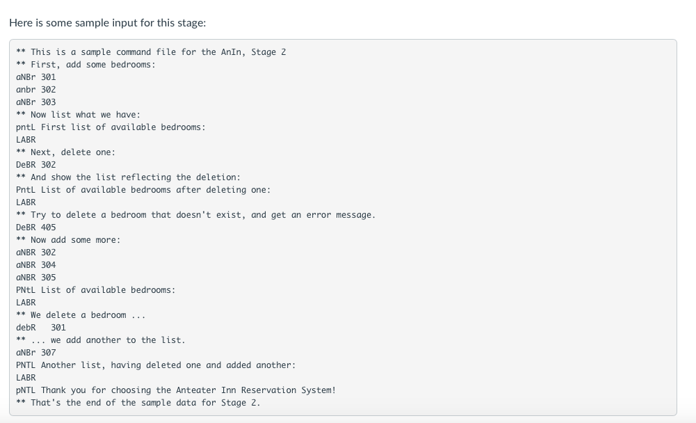 already written for the previous stage. We expect you to design, write,