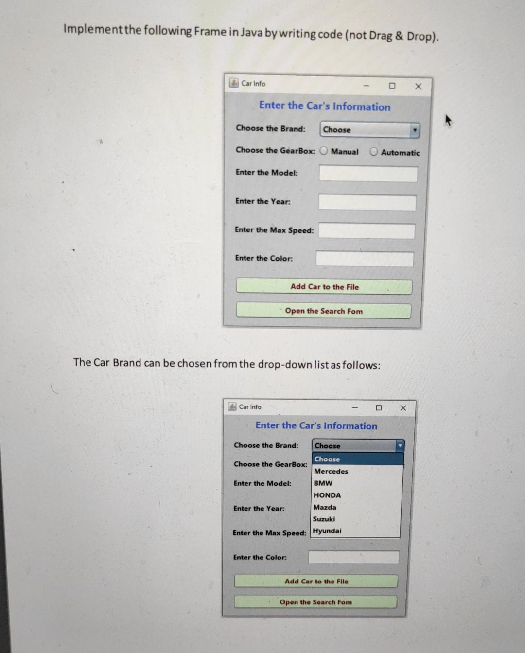 please this is a java object oriented programming question. I need