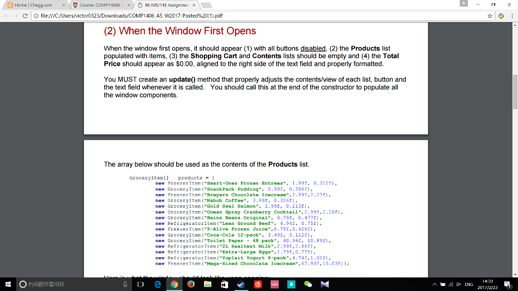  public interface Carryable { public String getContents(); public String getDescription(); public
