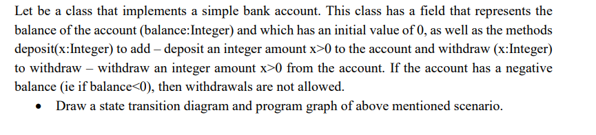  COURSE: Formal Methods in Software Engineering Let be a class that