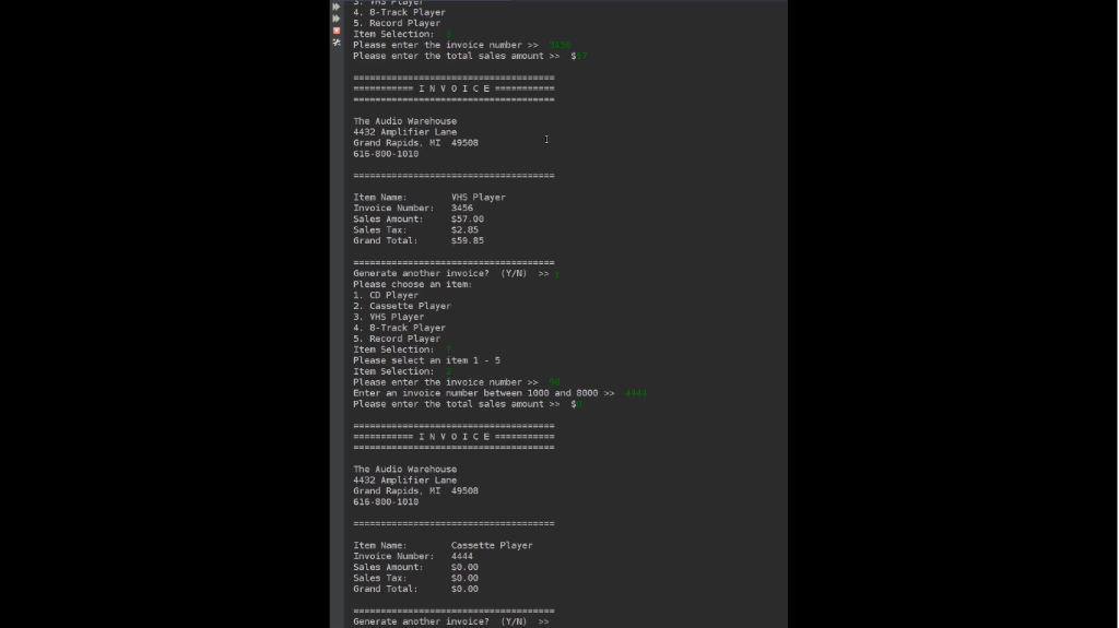 create a Java CLI application that enables a store owner to enter