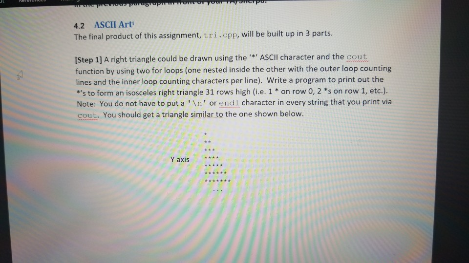 step 3 please. additional information above if needed. pe 4.2 ASCII