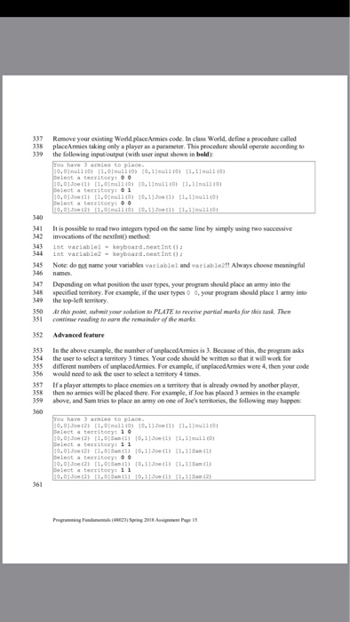 The code for part A was : public class Main { public