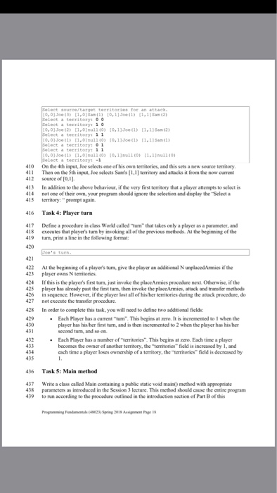 name; private int unplacedArmies; public Player() { count++; System.out.print("Enter player " +