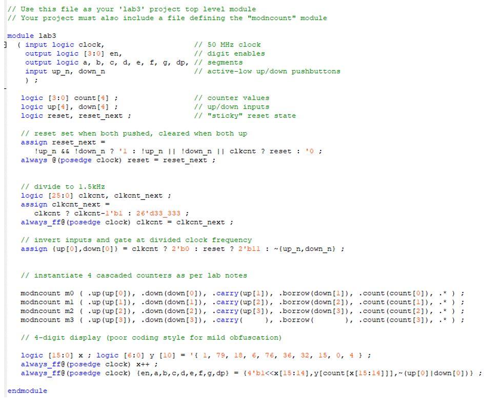 Write a Verilog module for a 9-bit counter for two pushbuttons, 4-digit