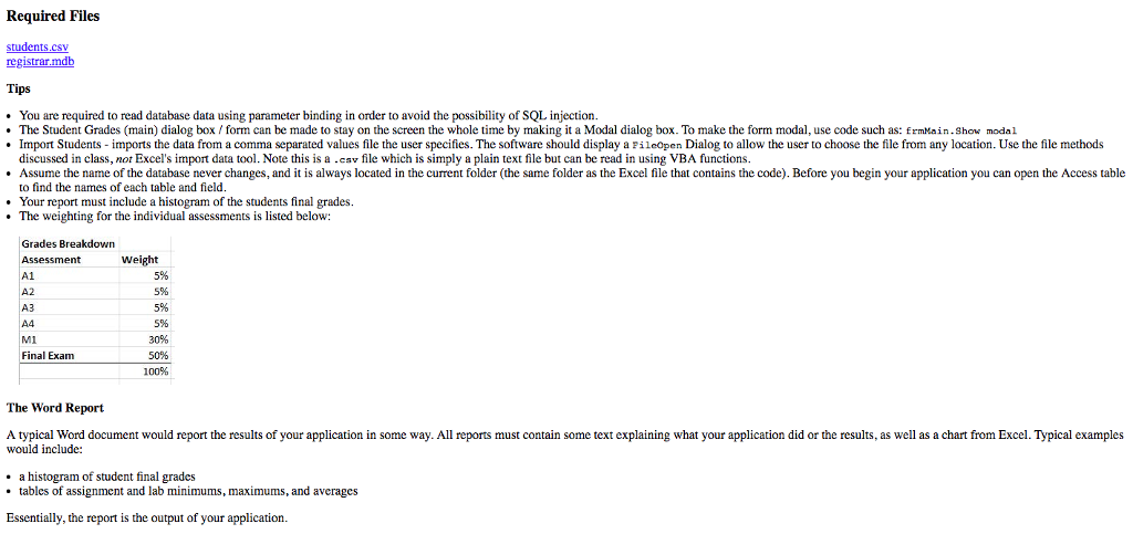 a chart using Excel, and creates a report in Word Write an