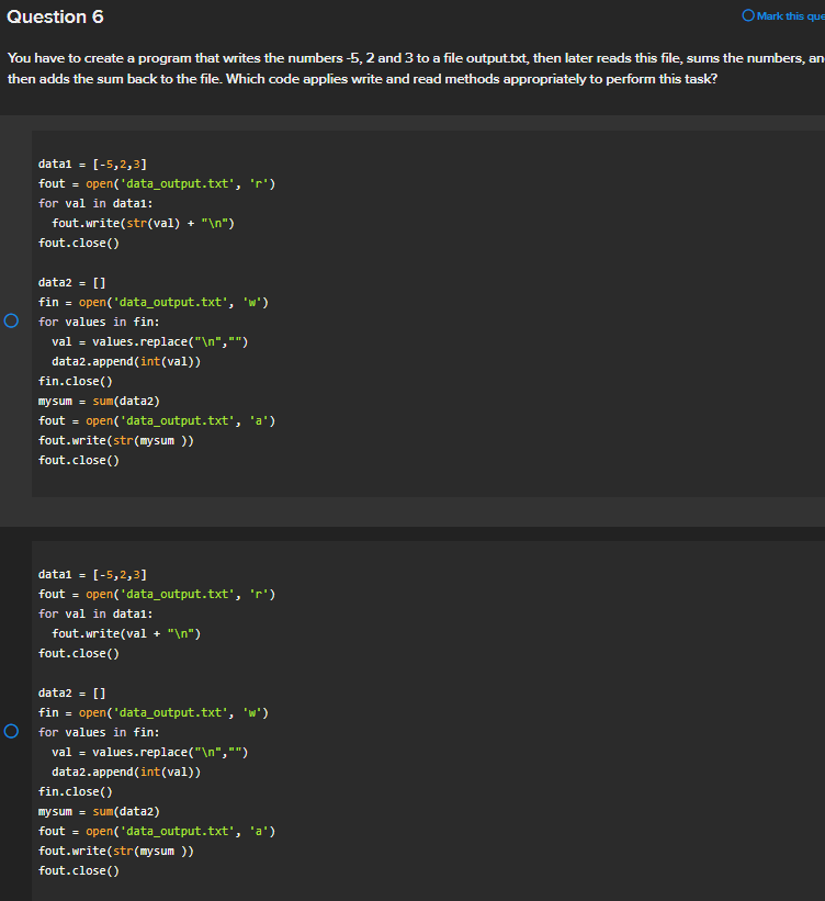  'ou have to create a program that writes the numbers 5,2